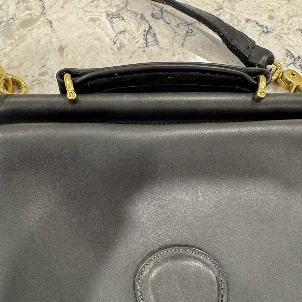 Vintage Coach Black Willis 9927 Crossbody Leather Shoulder Satchel USA Bag - Picture 11 of 15